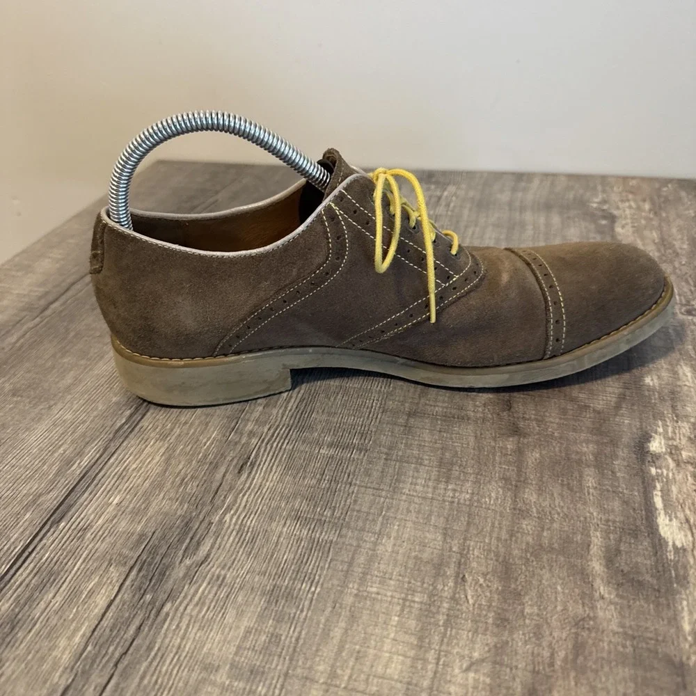 Johnston and Murphy Men's Size 9.5M Brown Suede Oxford Dress Shoes 59-0606